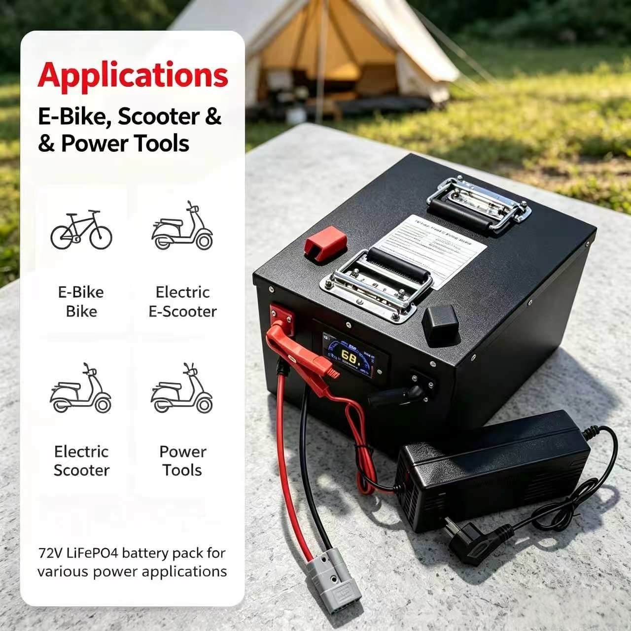 Paquete de baterías recargable - 72V 60Ah Lifepo4 Battery Pack reseña y precio